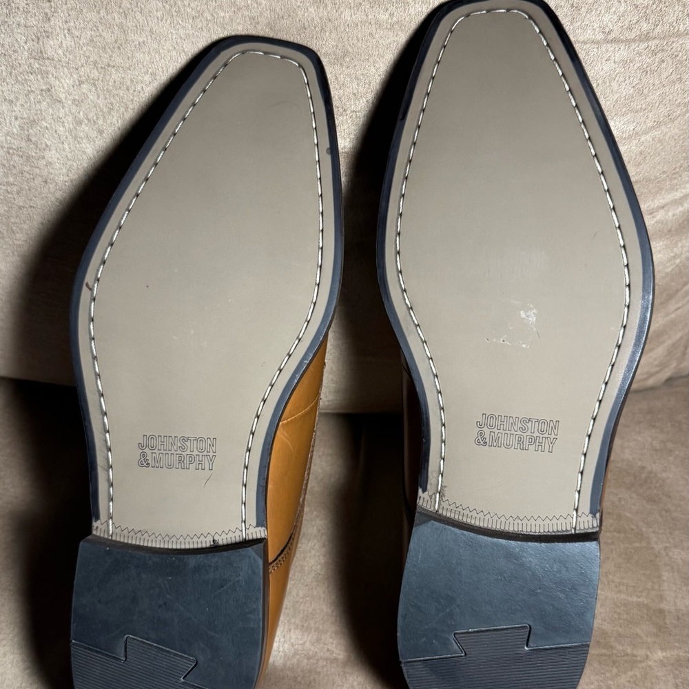 Johnston & Murphy Men's Brown Leather Derbys - Picture 5 of 8